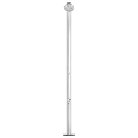 Vidaxl Outdoor -Dusche mit grauer Basis 220 cm Edelstahl
