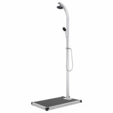 Vidaxx Außendusche mit grauem Sockel 220 cm Aluminium