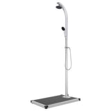 Vidaxl Outdoor -Dusche mit grauer Basis 220 cm Aluminium