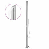 Vidaxx Außendusche mit braunem Sockel 225 cm aus Edelstahl