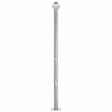 Vidaxx Außendusche mit grauem Sockel 220 cm aus Edelstahl