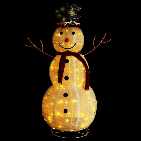 Vidaxx Deko-Schneemann LED 120 cm Luxusstoff