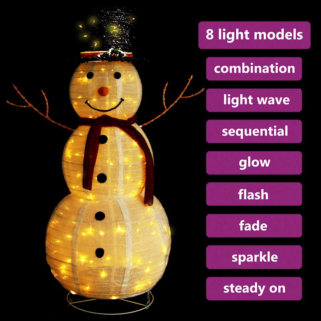 Vidaxx Deko-Schneemann LED 120 cm Luxusstoff