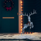 Vidaxl Weihnachtsdekorationen fliegen Rentiere kalt weiß 120 LEDs Weiß