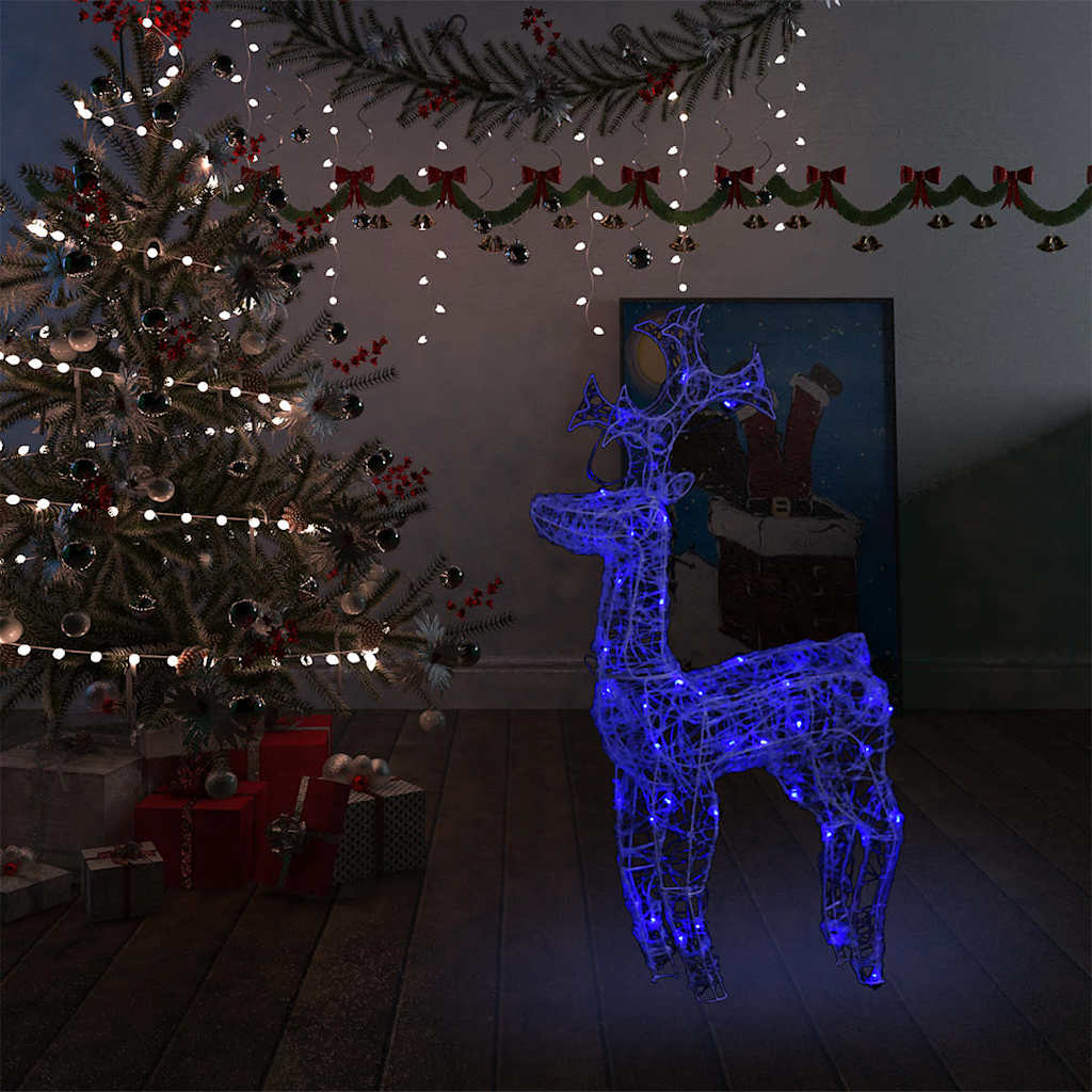Vidaxl Weihnachtsdekorationen Rentier 90 LEDs 60x16x100 cm Acrylic