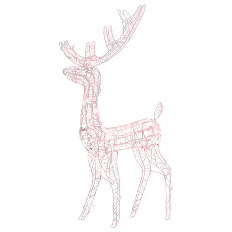 Vidaxl Weihnachtsdekorationen Rentier 140 LEDs 120 cm Acryl warmes Weiß