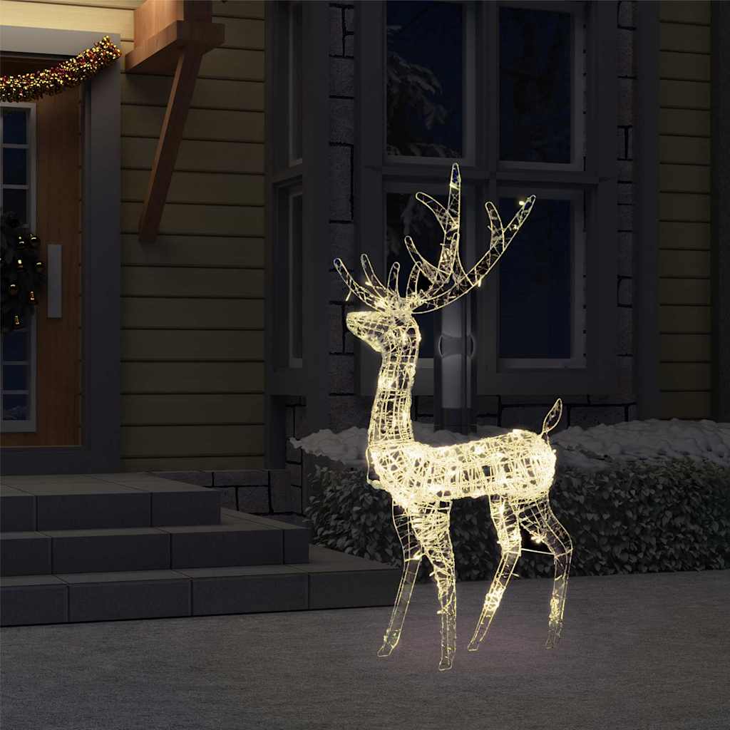 Vidaxl Weihnachtsdekorationen Rentier 140 LEDs 120 cm Acryl warmes Weiß