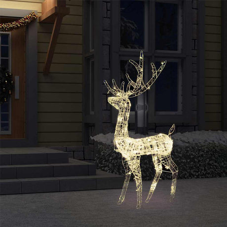Vidaxl Weihnachtsdekorationen Rentier 140 LEDs 120 cm Acryl warmes Weiß