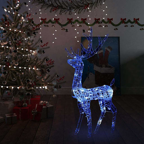 Vidaxl Weihnachtsdekorationen Rentier 140 LEDs 120 cm Acrylblau