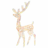 VIDAXL -Weihnachtsdekorationen Rentier 140 LEDs 120 cm Acryl Multi -Colored