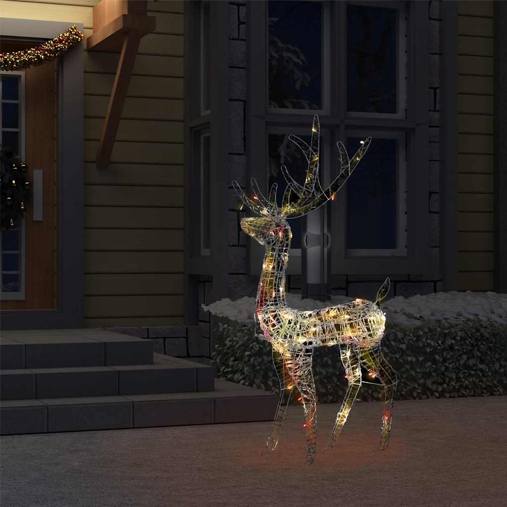 VIDAXL -Weihnachtsdekorationen Rentier 140 LEDs 120 cm Acryl Multi -Colored
