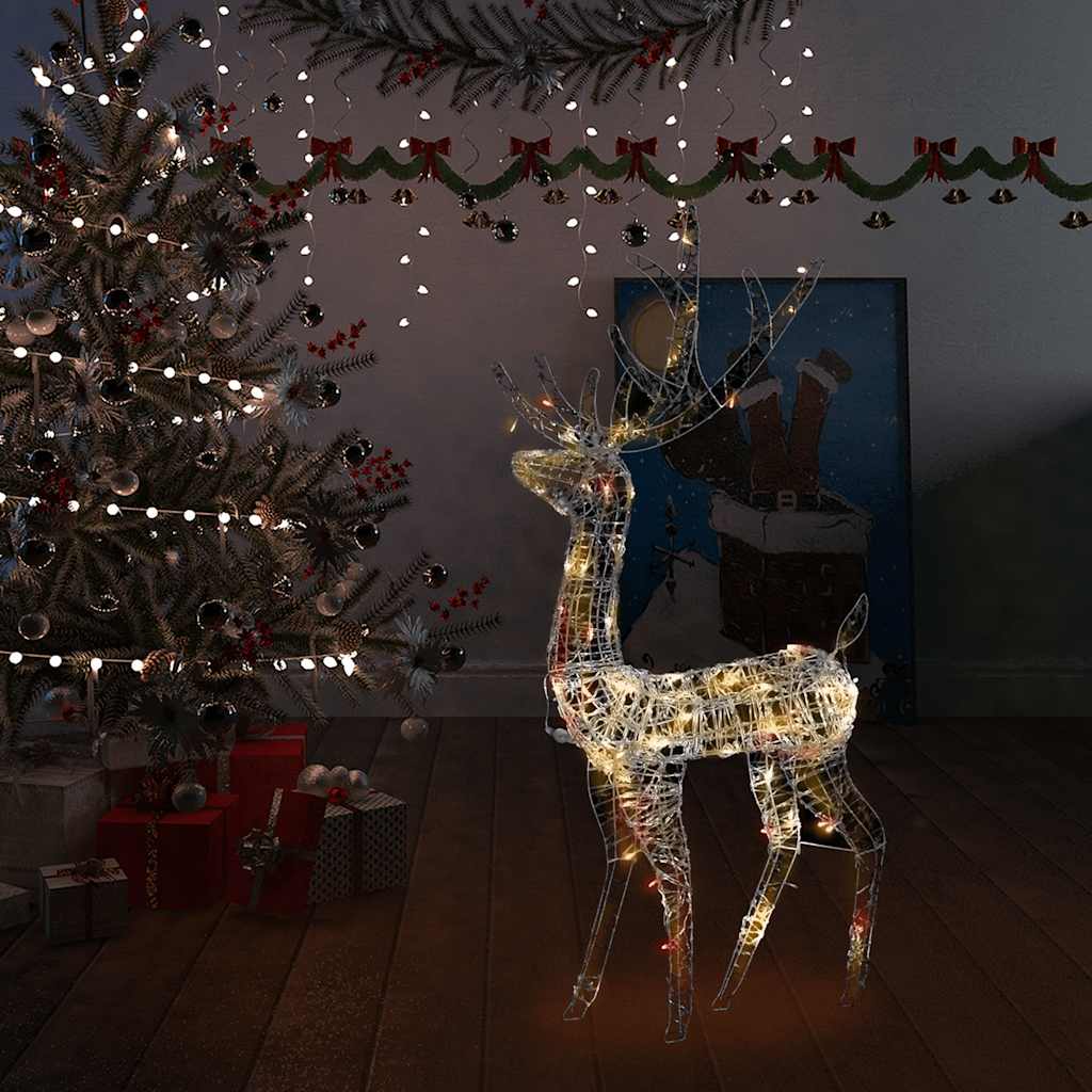 VIDAXL -Weihnachtsdekorationen Rentier 140 LEDs 120 cm Acryl Multi -Colored