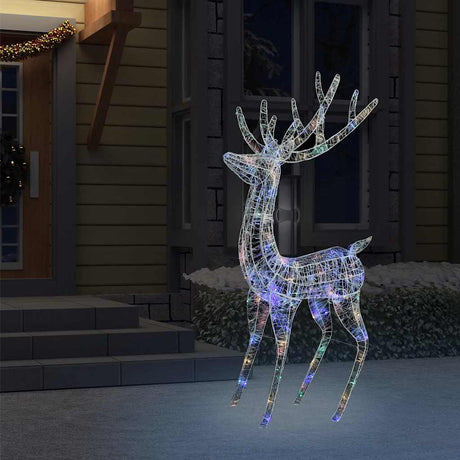 Vidaxl Weihnachtsdekoration Rentier 250 LEDs mehrfarbig 180 cm Acryl
