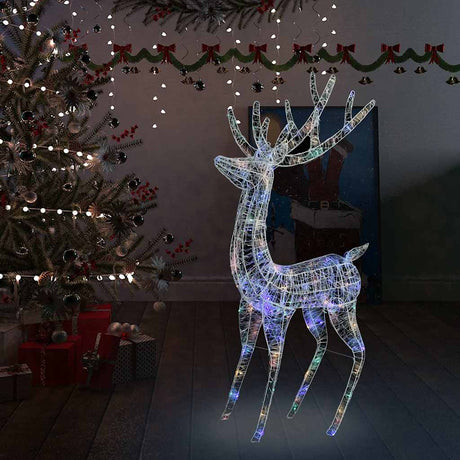 Vidaxl Weihnachtsdekoration Rentier 250 LEDs mehrfarbig 180 cm Acryl