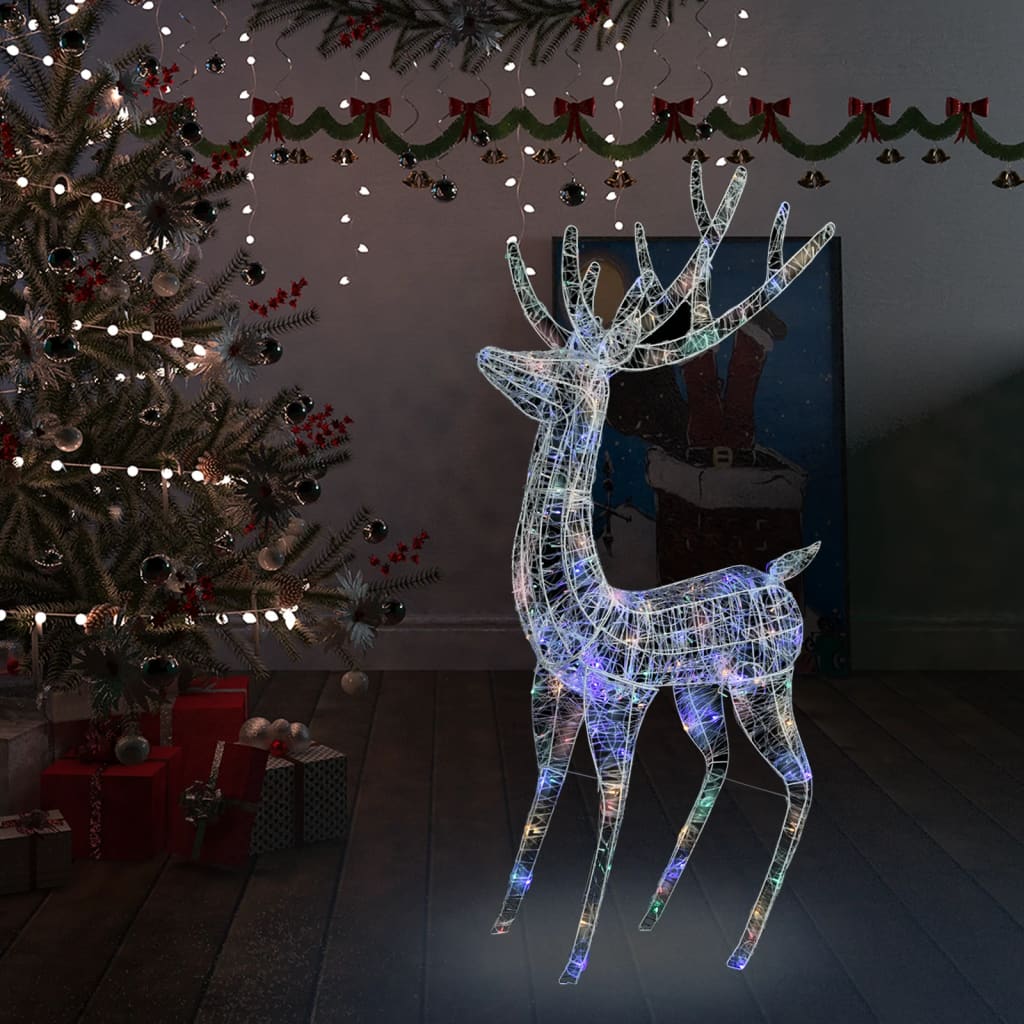 Vidaxl Weihnachtsdekoration Rentier 250 LEDs mehrfarbig 180 cm Acryl