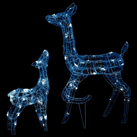 Vidaxl Weihnachtsdekorationen Rentierfamilie 160 LEDs Kalt weiße Acryl