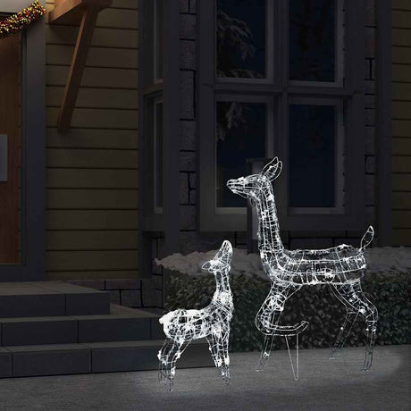 Vidaxl Weihnachtsdekorationen Rentierfamilie 160 LEDs Kalt weiße Acryl