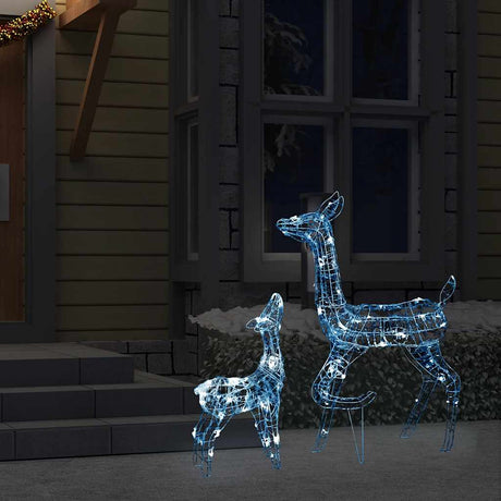Vidaxl Weihnachtsdekorationen Rentierfamilie 160 LEDs Kalt weiße Acryl