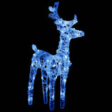 Vidaxl Weihnachtsdekorationen Rentier und Schlitten 160 LEDs 130 cm Acryl