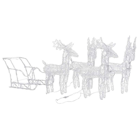 VIDAXL -Weihnachtsdekoration Rentiere und Sled 280x28x55 cm Acrylic
