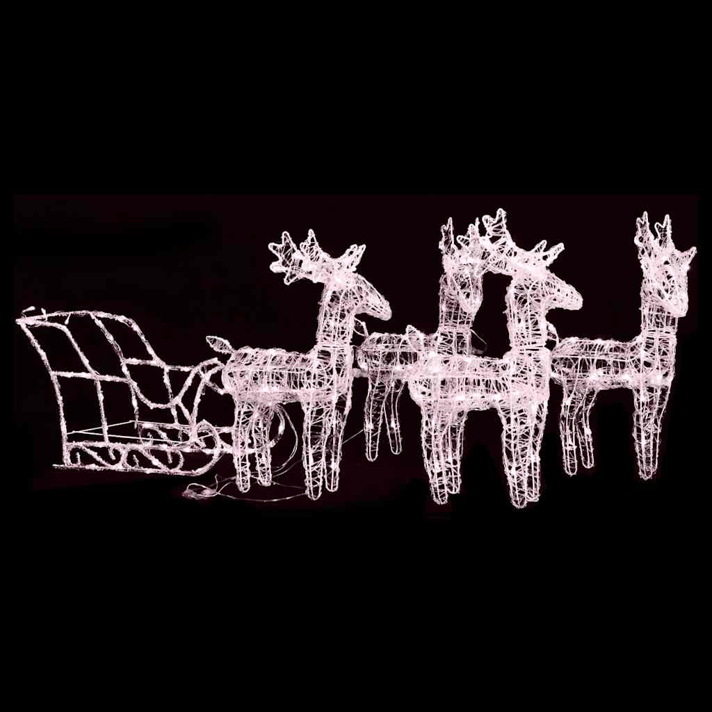 VIDAXL -Weihnachtsdekoration Rentiere und Sled 280x28x55 cm Acrylic