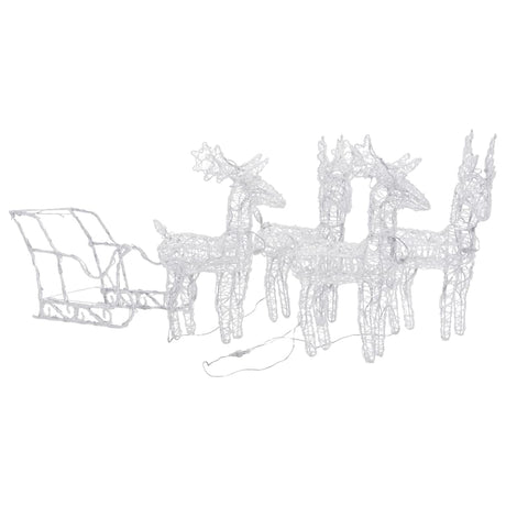 VIDAXL -Weihnachtsdekoration Rentiere und Sled 280x28x55 cm Acrylic