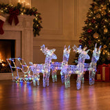 VIDAXL -Weihnachtsdekoration Rentiere und Sled 280x28x55 cm Acrylic