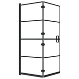 Vidaxl Duschgehäuse zusammenklappbar 120 x 140 cm ESG Schwarz