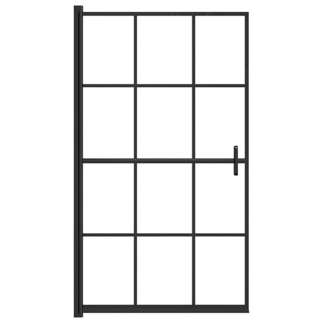 Vidaxl Duschwand 80x140 cm ESG Schwarz
