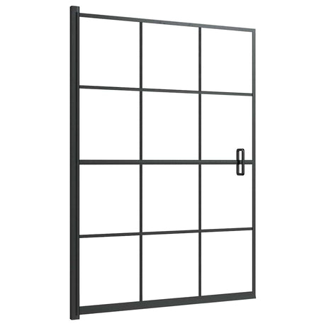 VidaXL Duschwand 100x140 cm ESG schwarz