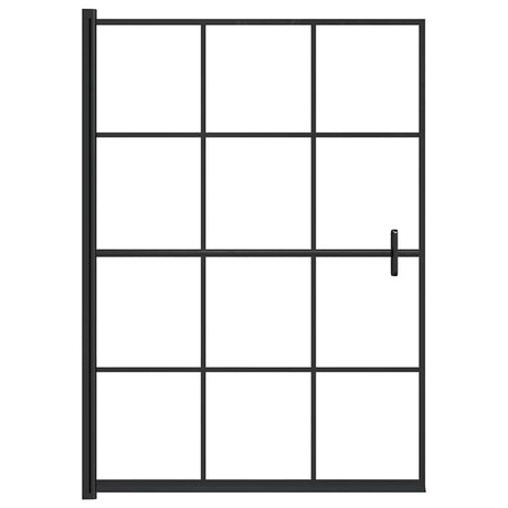VidaXL Duschwand 100x140 cm ESG schwarz