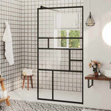 Vidaxl Walk-in Duschwand 80x195 cm ESG-Glas transparent und schwarz