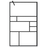 Vidaxl begehete Duschwand 100x195 cm ESG-Glas transparent und schwarz