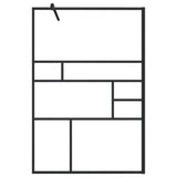Vidaxl begehete Duschwand 115x195 cm ESG-Glas transparent und schwarz