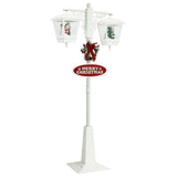 Vidaxl Straat Lampe mit Weihnachtsmann 81x40x188 cm PVC Weiß und Rot