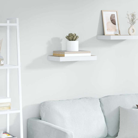 Vidaxl wandschap zwevend 50x23,5x3,8 cm mdf eikenkleurig en wit