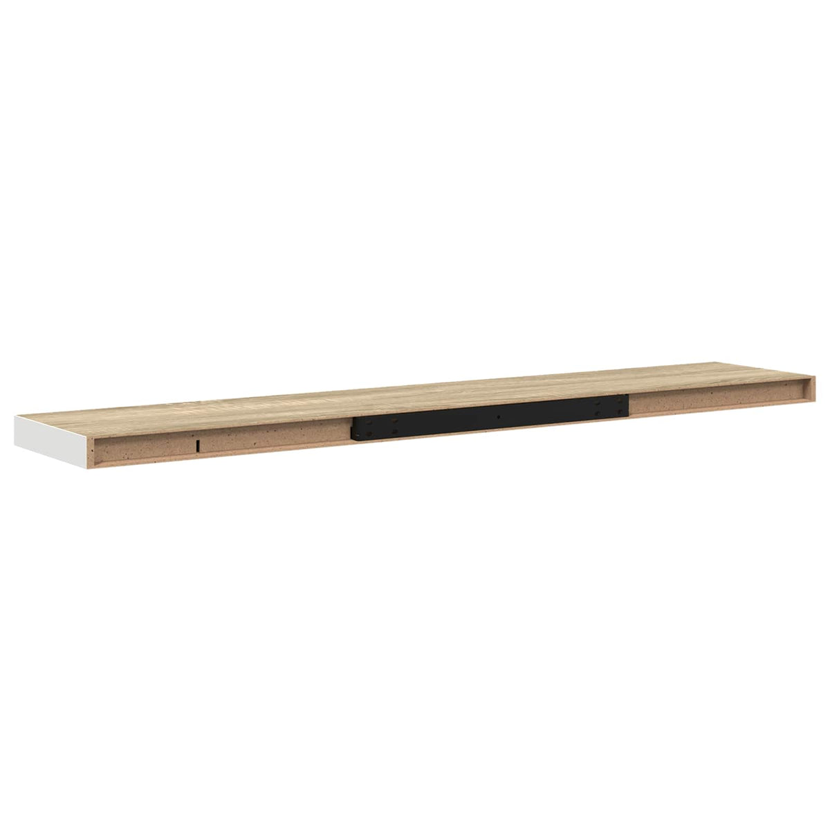 Vidaxl wandschappen zwevend 4 st 120x23,5x3,8 cm mdf eikenkleurig wit