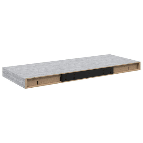 Vidaxl wandschappen zwevend 4 st 60x23,5x3,8 cm mdf betongrijs