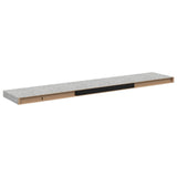 Vidaxl wandschappen zwevend 2 st 120x23,5x3,8 cm mdf betongrijs
