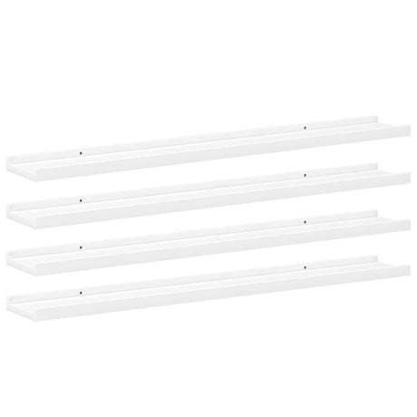Vidaxl wandschappen 4 st 80x9x3 cm wit