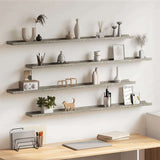 Vidaxl wandschappen 4 st 115x9x3 cm betongrijs