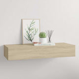 Vidaxl viaxl wandschap met lade 60x23,5x10 cm mdf eikenkleurig