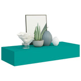 Vidaxl wandschappen 2 st met lade 60x23,5x10 cm mdf blauw
