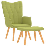 Vidaxl relaxstoel met voetenbank stof groen