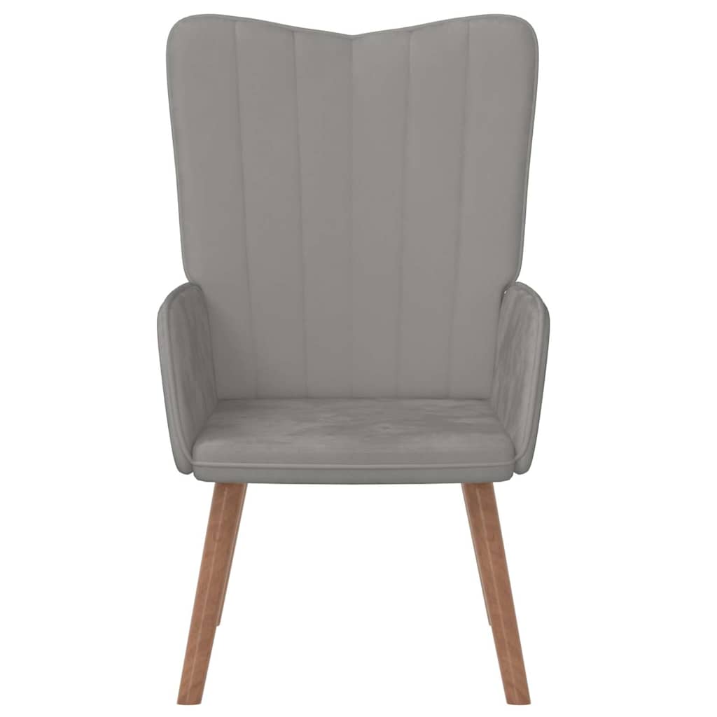 Vidaxl relaxstoel fluweel lichtgrijs