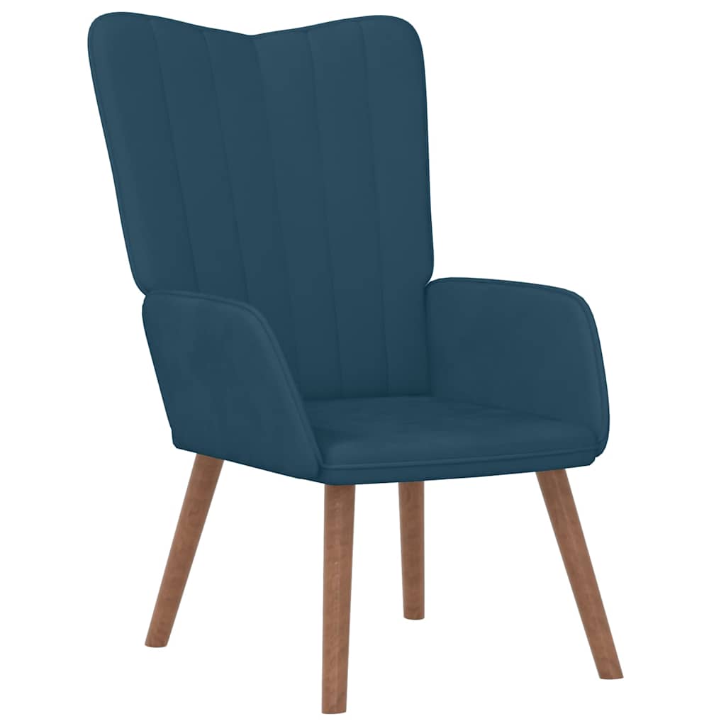 Vidaxl relaxstoel fluweel blauw