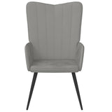 Vidaxl relaxstoel fluweel lichtgrijs