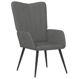 Vidaxl relaxstoel fluweel donkergrijs