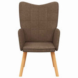 Vidaxl relaxstoel stof bruin