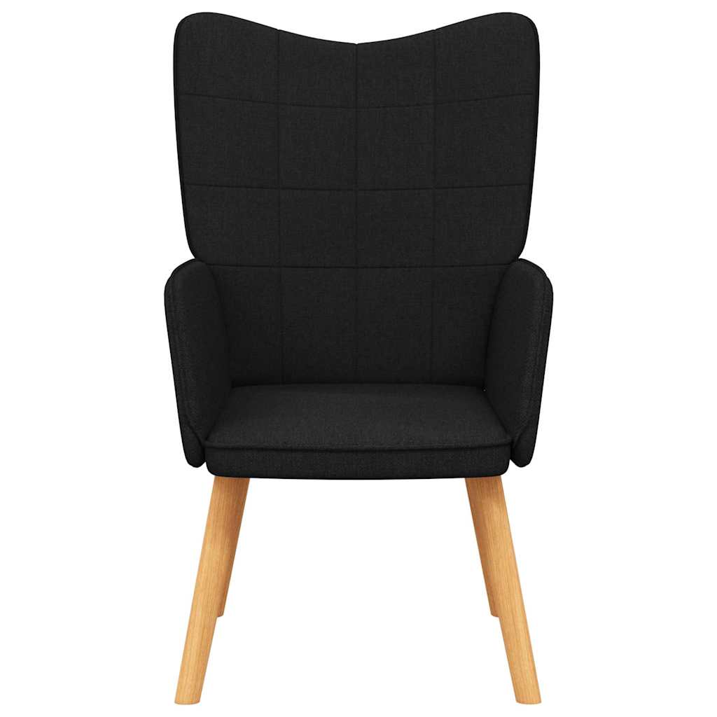 Vidaxl relaxstoel stof zwart